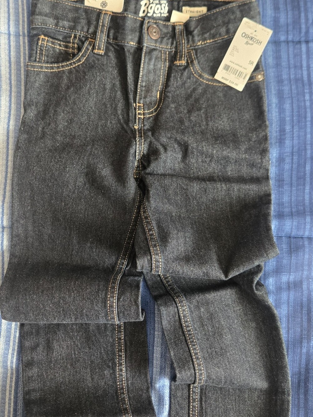 OshKosh B'gosh Boys' Dark Wash Straight Leg Jeans - Navy Blue